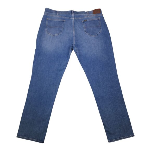 Lee Extreme Motion MVP Jeans Mens 46x34 Straight Tapered Flex Waistband Gusset - Picture 3 of 10